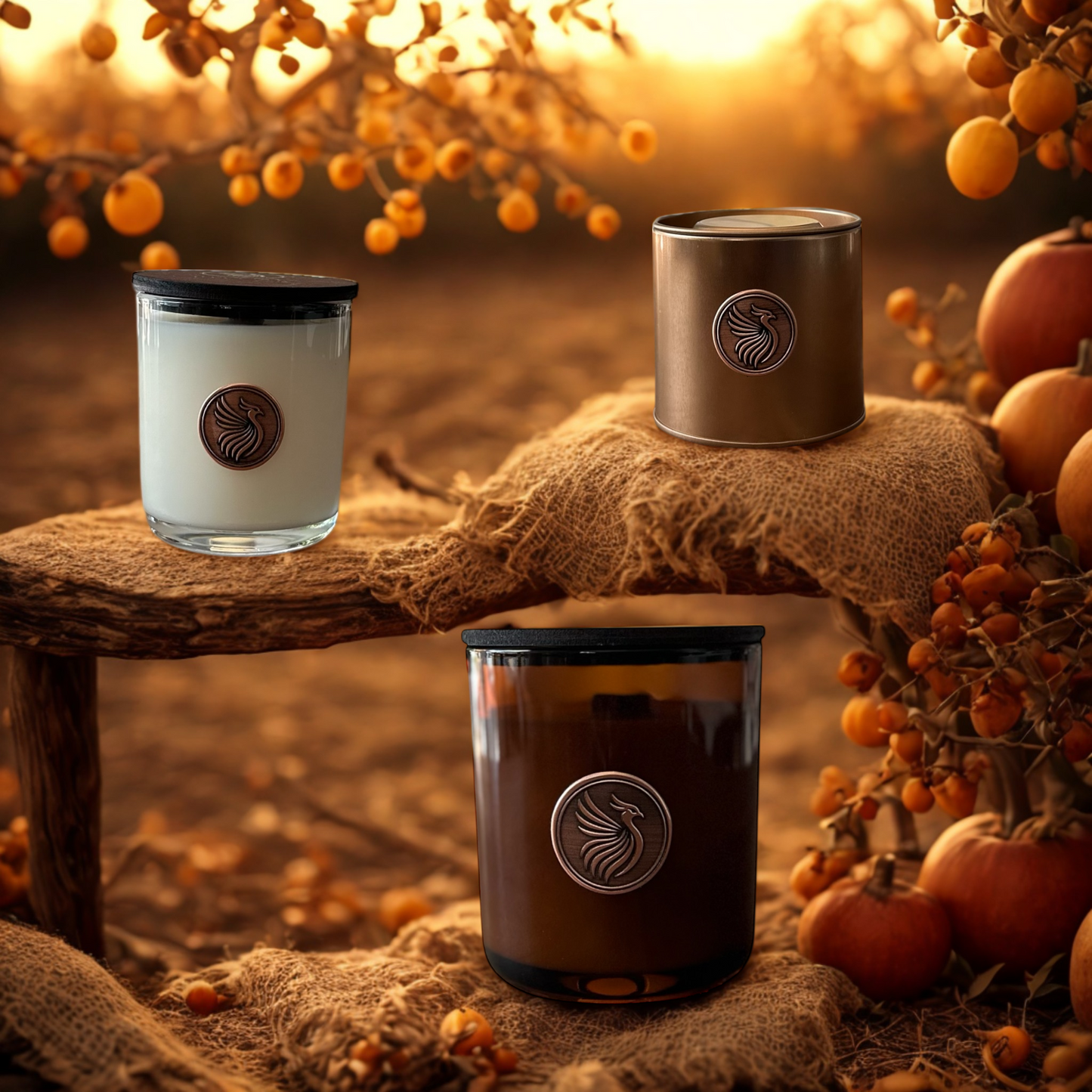 Crimson Glow - 12 oz Refillable Candle