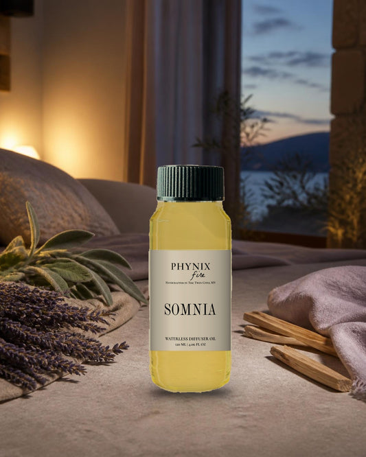 SOMNIA Waterless Diffuser Oil in its fragrance world