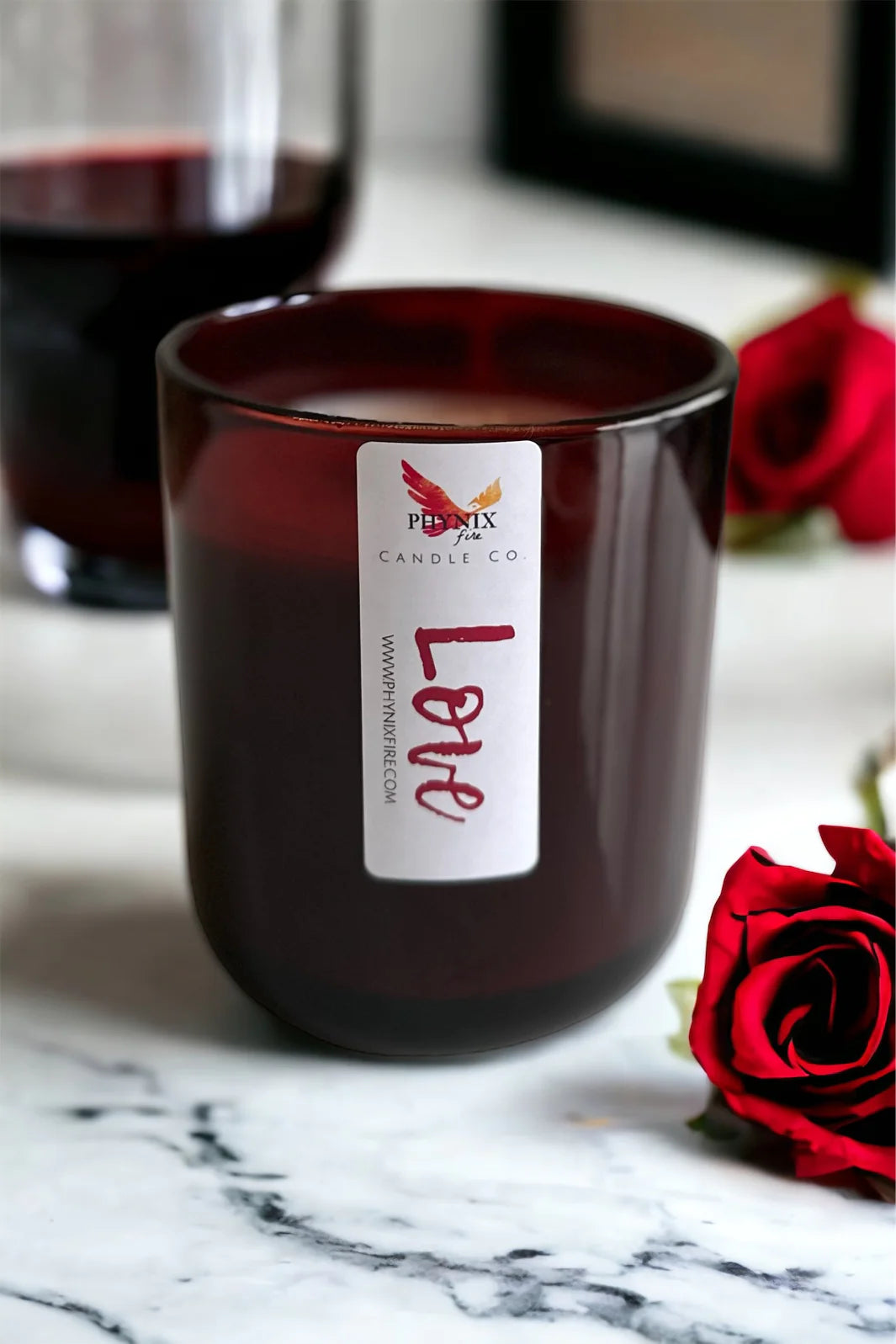 Love - 12 oz Candle - Crushed Rose Petals | Vetiver | Sandalwood