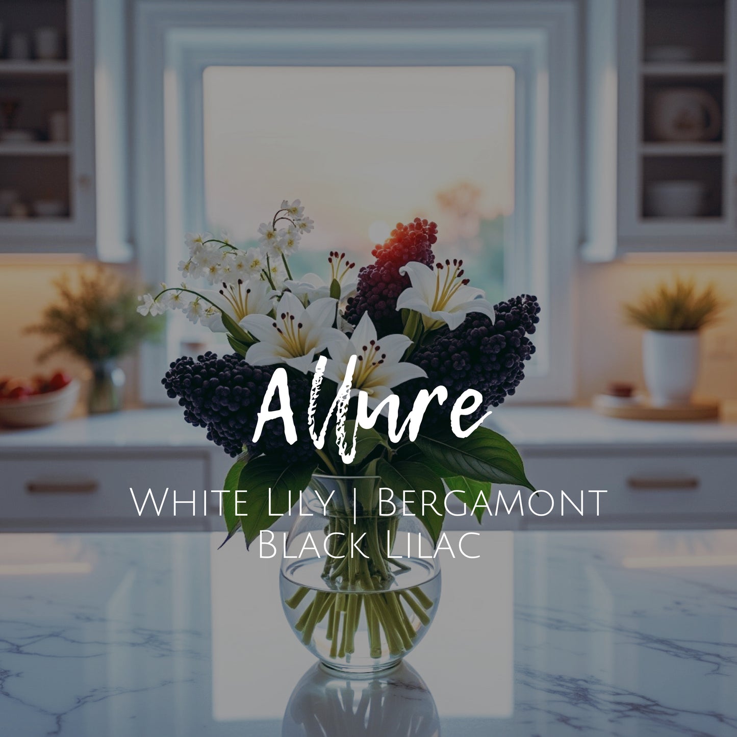 Allure (White Lily | Bergamot | Black Lilac) 8 oz Candle