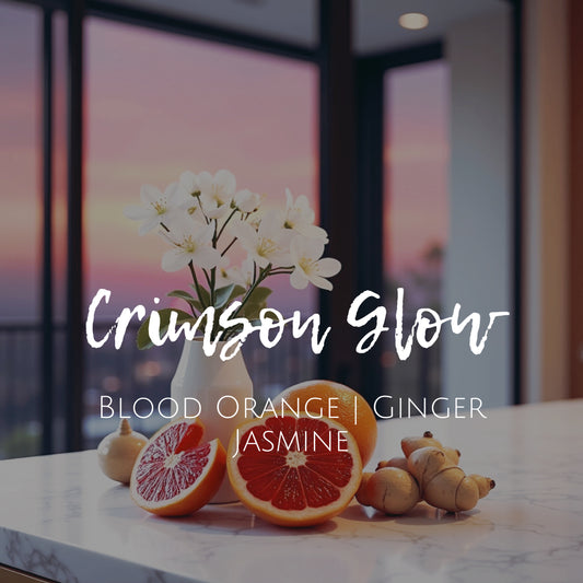 Crimson Glow - 12 oz Candle - Blood Orange | Ginger | Jasmine