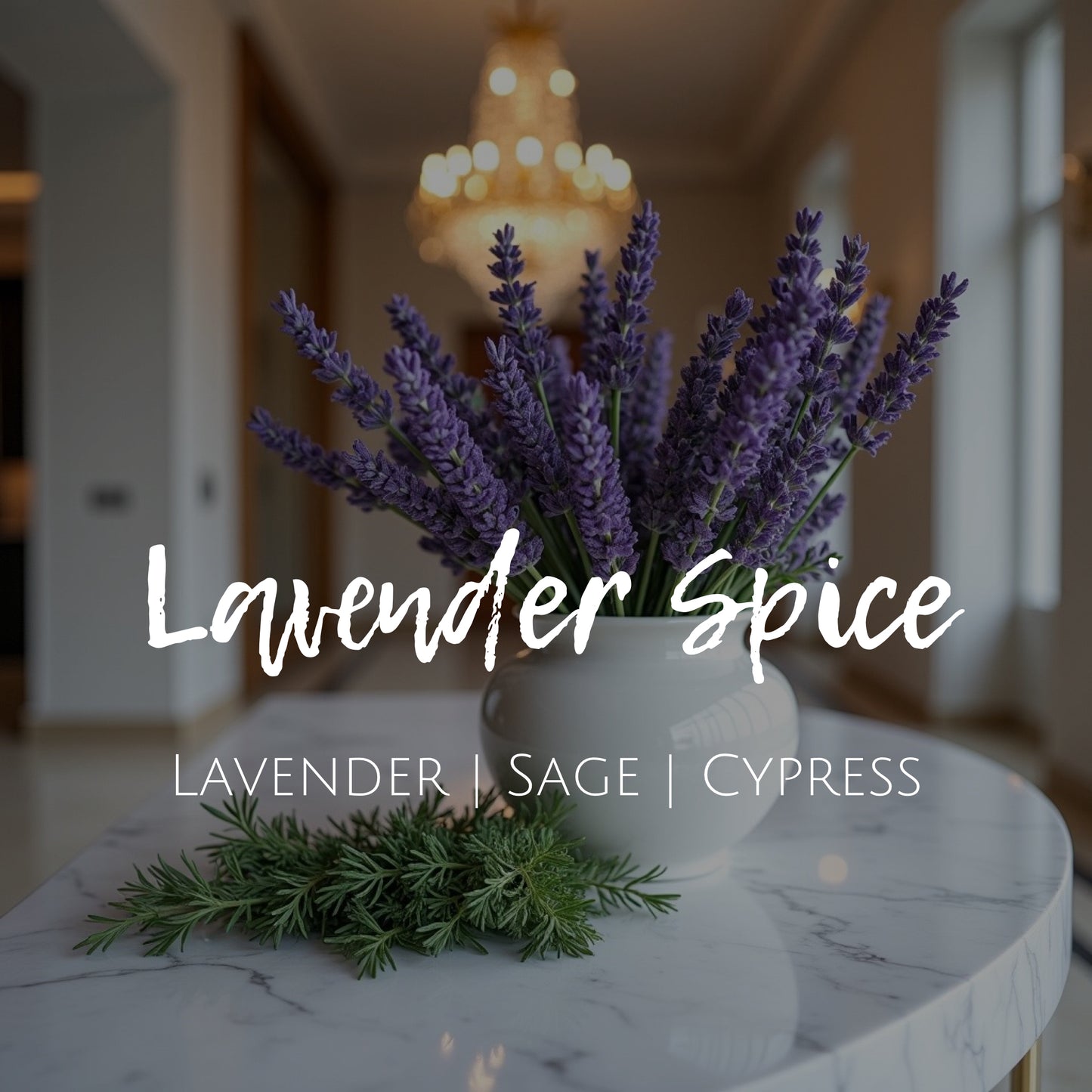 Lavender Spice - 8 oz Candle - Lavender | Sage | Cypress
