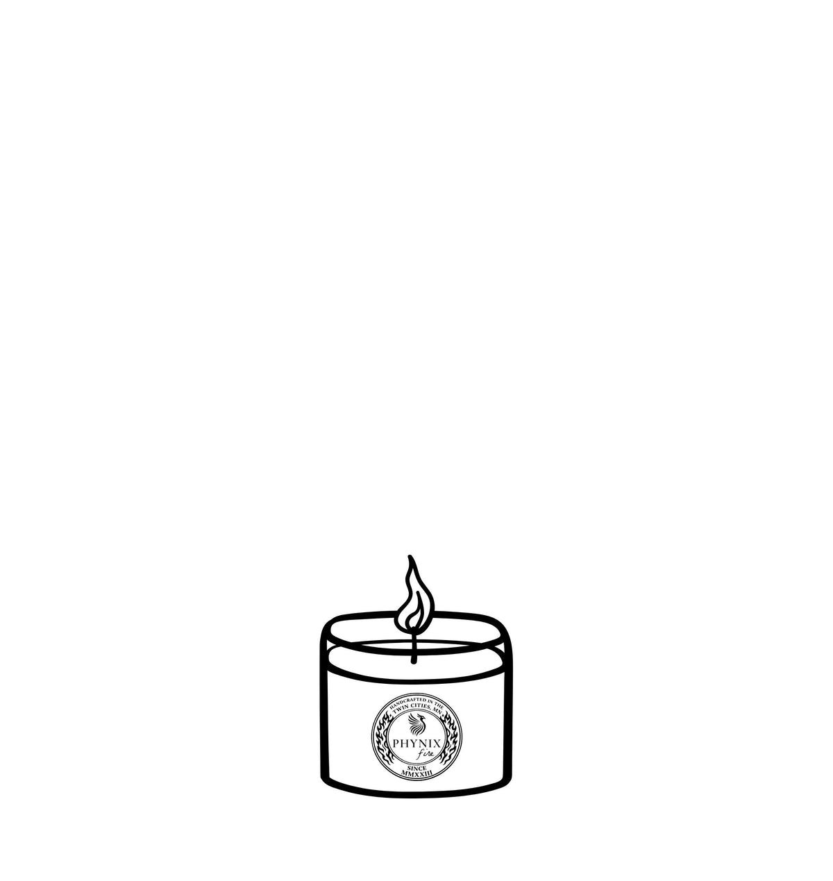MINIMUS 2.5 oz candle — size illustration