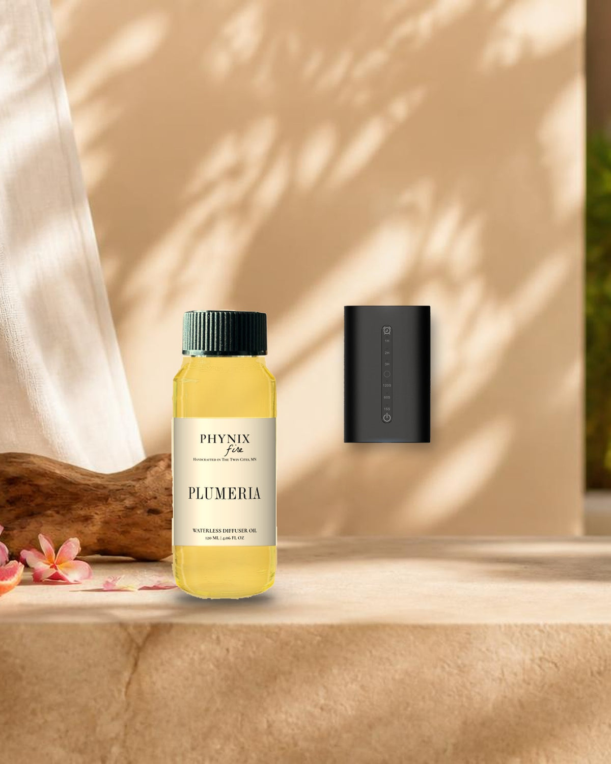 PLUMERIA Waterless Diffuser Oil with the wall-mounted Waterless Diffuser MINI