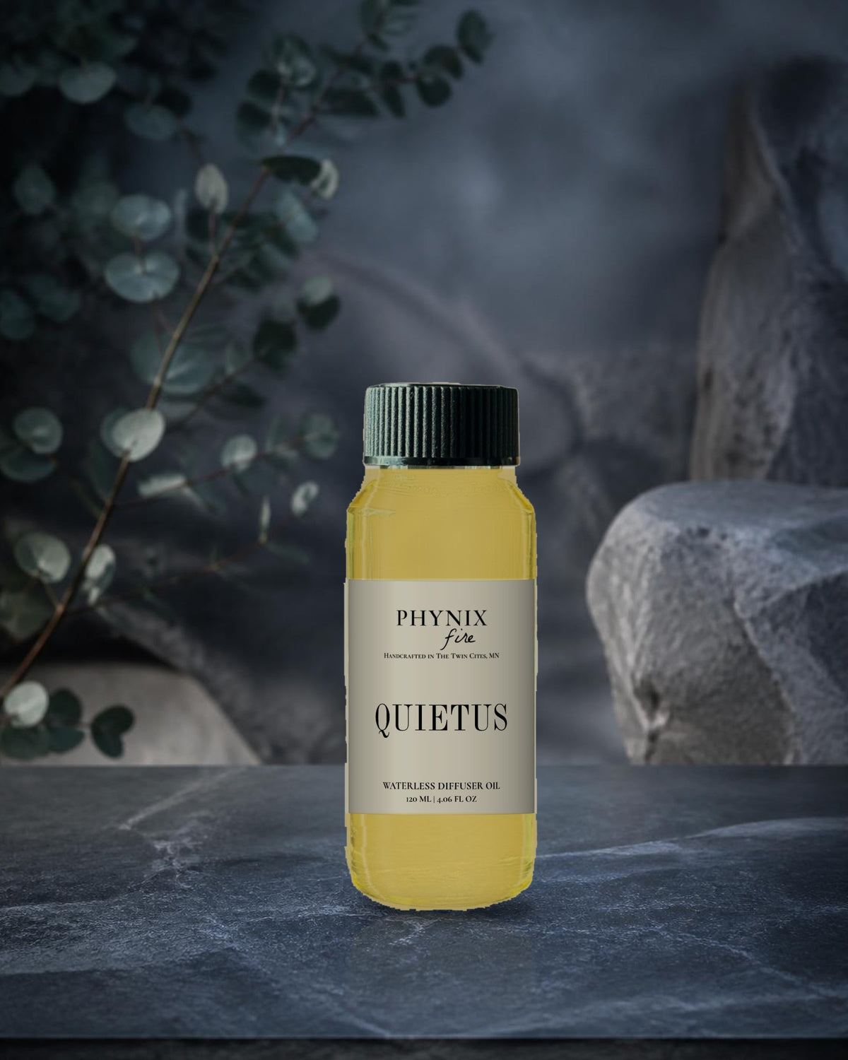 QUIETUS Waterless Diffuser Oil in its fragrance world