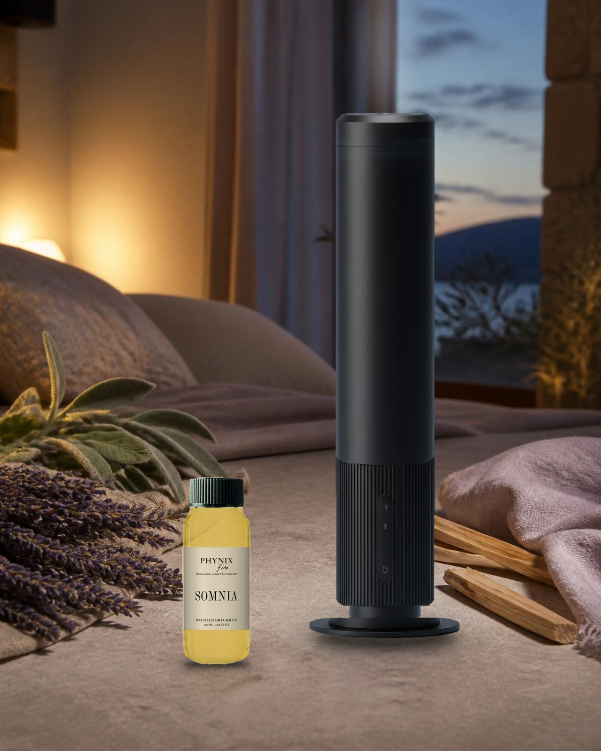 SOMNIA Waterless Diffuser Oil with the Waterless Diffuser PRO