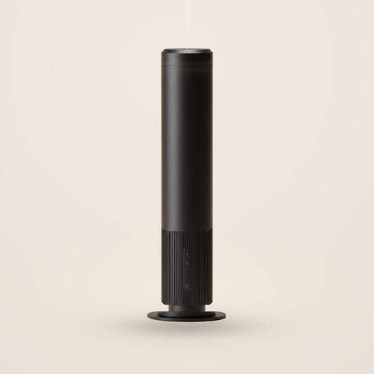 Phynix Fire Studios Waterless Diffuser PRO cordless cold-air diffuser in black, front view on a neutral ground
