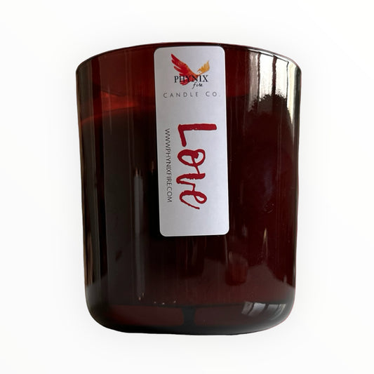 Love - 12 oz Candle - Crushed Rose Petals | Vetiver | Sandalwood